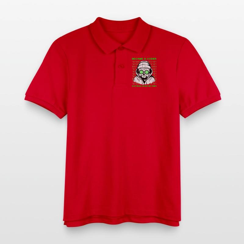 Became a Coder – Hacker Dog Binary Look Kids Organic Polo Shirt by Stanley/Stella