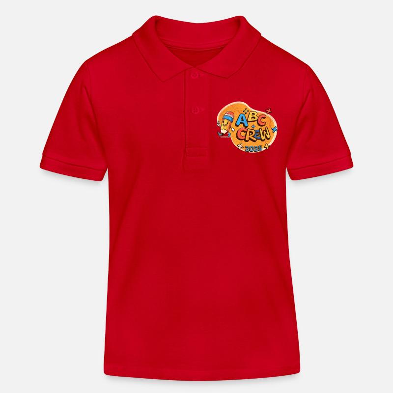 ABC Crew - Kinder Organic Poloshirt Mini Sprinter von Stanley/Stella - Rot
