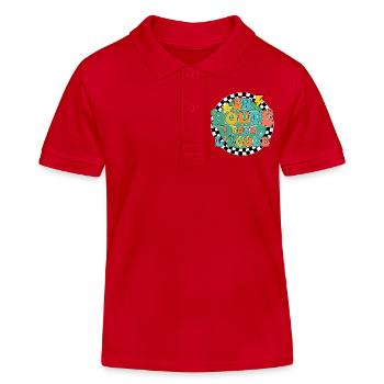 Auf dem Weg zur Schule, zurück in die Schule, Geschenk - Kinder Organic Poloshirt Mini Sprinter von Stanley/Stella - Rot - Vorne