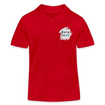 Pieds nus – Naturel inarrêtable - Polo enfant bio Stanley/Stella - rouge - Devant