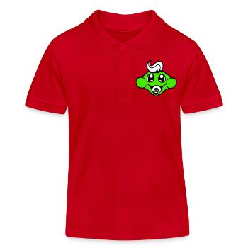 Frosch Kröte Baby Schnuller Mama Papa Kind Familie - Kinder Organic Poloshirt Mini Sprinter von Stanley/Stella - Rot - Vorne