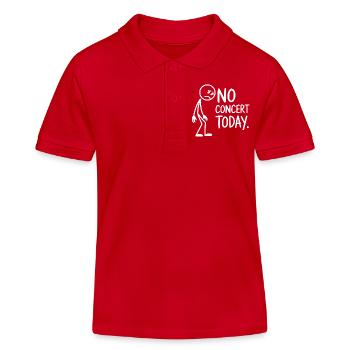 No Concert Today Trauriger Konzertfan - Kinder Organic Poloshirt Mini Sprinter von Stanley/Stella - Rot - Vorne