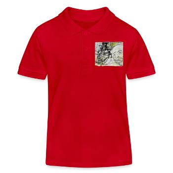An old man remembers - Kids Organic Polo Shirt by Stanley/Stella - red - Front