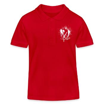 Dessin propre de floorball pour floorball - Polo enfant bio Stanley/Stella - rouge - Devant
