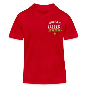Der höchste Leprechaun der Welt - Kinder Organic Poloshirt Mini Sprinter von Stanley/Stella - Rot - Vorne