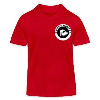 Good Night Good Night - Kids Organic Polo Shirt by Stanley/Stella - red - Front