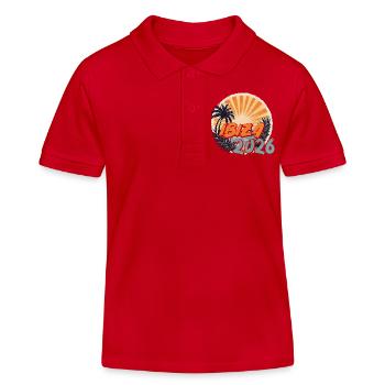 Ibiza 2026 - Kinder Organic Poloshirt Mini Sprinter von Stanley/Stella - Rot - Vorne