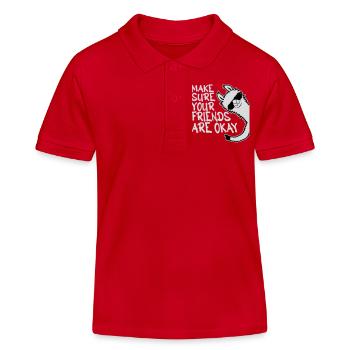 Make Sure Your Friends Are Okay Lama Sonnenbrille - Kinder Organic Poloshirt Mini Sprinter von Stanley/Stella - Rot - Vorne