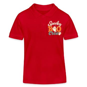 Spooky Boo Crew Retro Halloween-Geister - Kinder Organic Poloshirt Mini Sprinter von Stanley/Stella - Rot - Vorne