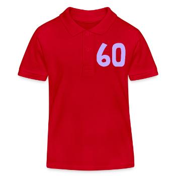 60. 60 ANS. 60e ANNIVERSAIRE. ANNIVERSAIRE 60 ANS. - Polo enfant bio Stanley/Stella - rouge - Devant