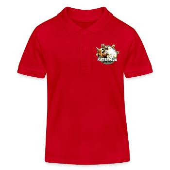 Süße Katze Ja, Partei AfD Nein - Kinder Organic Poloshirt Mini Sprinter von Stanley/Stella - Rot - Vorne