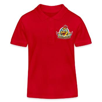 Pollo Loco - Kids Organic Polo Shirt by Stanley/Stella - red - Front