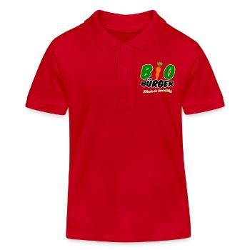 Bio Bürger vegan vegetarisch Spruch Geschenk - Kinder Organic Poloshirt Mini Sprinter von Stanley/Stella - Rot - Vorne