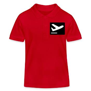 Flugzeug beim Starten - Kinder Organic Poloshirt Mini Sprinter von Stanley/Stella - Rot - Vorne