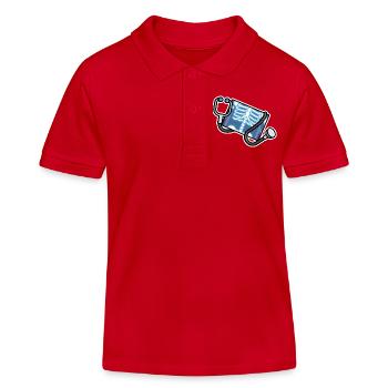 Logo Radiologie Manip Radiologe Radiologie - Kinder Organic Poloshirt Mini Sprinter von Stanley/Stella - Rot - Vorne