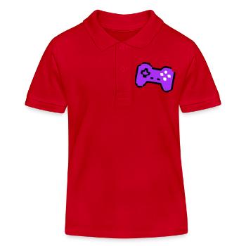 Joueur de manette rétro bizarre - Polo enfant bio Stanley/Stella - rouge - Devant