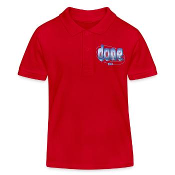 Done 2026 Orbit Design - Kids Organic Polo Shirt by Stanley/Stella - red - Front