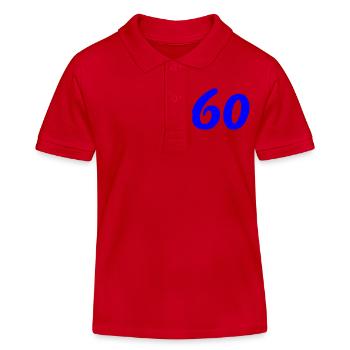 60. 60 ANS. 60e ANNIVERSAIRE. ANNIVERSAIRE 60 ANS. - Polo enfant bio Stanley/Stella - rouge - Devant