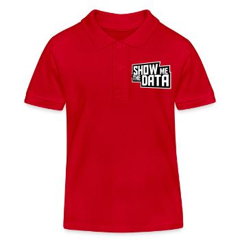 Show Me The Data Lustig Nerd Analyst Sarkastisch - Kinder Organic Poloshirt Mini Sprinter von Stanley/Stella - Rot - Vorne