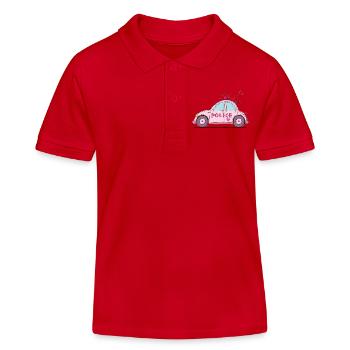 Voiture de Police Police Rose - Polo enfant bio Stanley/Stella - rouge - Devant