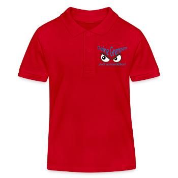 Deine Grenzen sind verhandelbar - Kinder Organic Poloshirt Mini Sprinter von Stanley/Stella - Rot - Vorne
