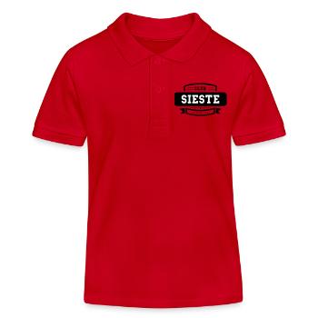 Club Sieste - Humour Détente - Polo enfant bio Stanley/Stella - rouge - Devant