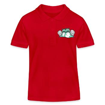 2 escargots monstres extraterrestres Halloween extraterrestres - Polo enfant bio Stanley/Stella - rouge - Devant