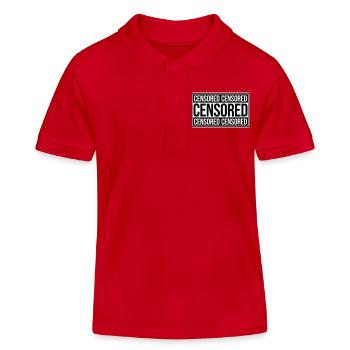 Déclaration drôle censurée Logo de la liberté - Polo enfant bio Stanley/Stella - rouge - Devant