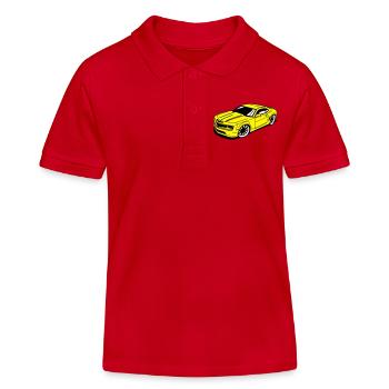 Camaro - Kinder Organic Poloshirt Mini Sprinter von Stanley/Stella - Rot - Vorne