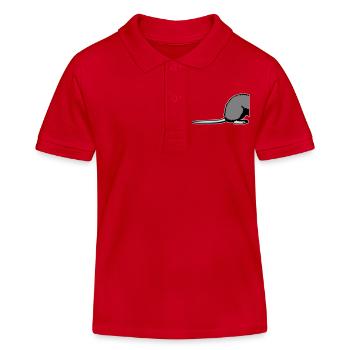 Ratte Rückseite Halb Lustig Schwanz Nagetier Tier - Kinder Organic Poloshirt Mini Sprinter von Stanley/Stella - Rot - Vorne