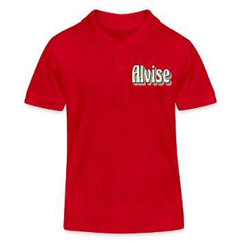 Alvise retro t-shirt vintage t-shirt gift idea - Kids Organic Polo Shirt by Stanley/Stella - red - Front