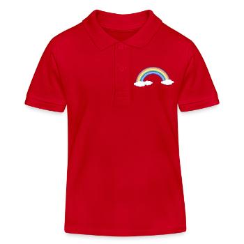 Lebendiger Regenbogen über den Wolken - Kinder Organic Poloshirt Mini Sprinter von Stanley/Stella - Rot - Vorne