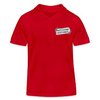 Logo drôle d’anxiété drôle et sombre de la réflexion professionnelle - Polo enfant bio Stanley/Stella - rouge - Devant
