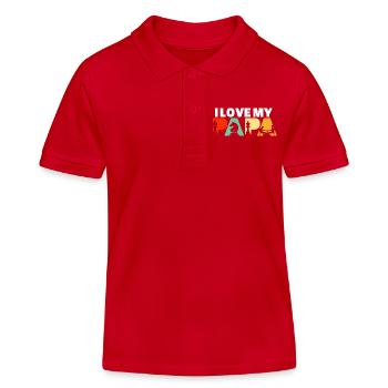Chess Heartbeat, Pulse-Strategie, Silhouettenkunst - Kinder Organic Poloshirt Mini Sprinter von Stanley/Stella - Rot - Vorne