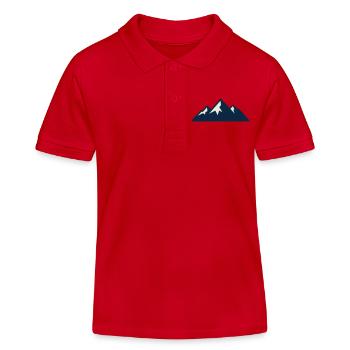 Gebirge Berge Silhouette - Kinder Organic Poloshirt Mini Sprinter von Stanley/Stella - Rot - Vorne