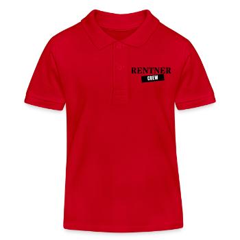 Retired Crew - Retirement Gift Team - Kids Organic Polo Shirt by Stanley/Stella - red - Front