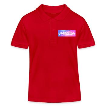 Vanessa Name Geschenk Geschenkidee Galaxie - Kinder Organic Poloshirt Mini Sprinter von Stanley/Stella - Rot - Vorne
