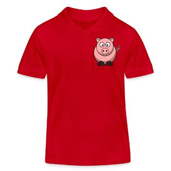 Porc - Polo enfant bio Stanley/Stella - rouge - Devant