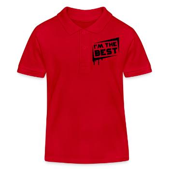 I'm The Best - Kids Organic Polo Shirt by Stanley/Stella - red - Front
