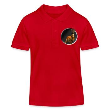 cerf - Polo enfant bio Stanley/Stella - rouge - Devant