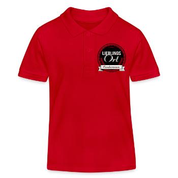 Lieblingsort Bodensee - Kinder Organic Poloshirt Mini Sprinter von Stanley/Stella - Rot - Vorne
