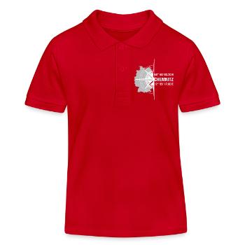 Koordinaten Chemnitz - Kinder Organic Poloshirt Mini Sprinter von Stanley/Stella - Rot - Vorne