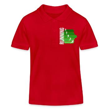 Running - Kinder Organic Poloshirt Mini Sprinter von Stanley/Stella - Rot - Vorne