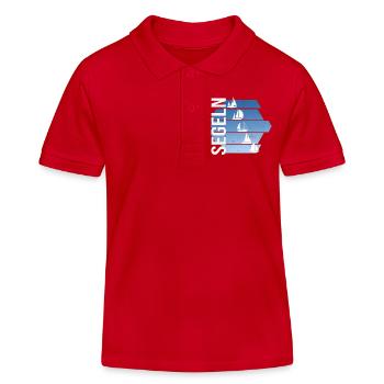 Segeln - Segelsport - Kinder Organic Poloshirt Mini Sprinter von Stanley/Stella - Rot - Vorne
