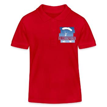 Fallschirmspringen - Kinder Organic Poloshirt Mini Sprinter von Stanley/Stella - Rot - Vorne