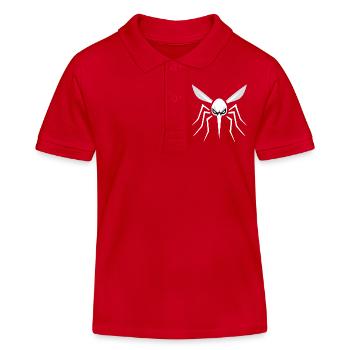 Mosquito, Mosquito, Insect, Evil - Kids Organic Polo Shirt by Stanley/Stella - red - Front