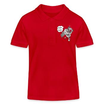 Drolliger Elefant Tiermotiv Wildtier Elefanten - Kinder Organic Poloshirt Mini Sprinter von Stanley/Stella - Rot - Vorne