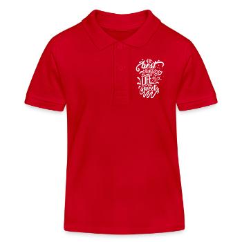 The best things in life are sweet - Kids Organic Polo Shirt by Stanley/Stella - red - Front