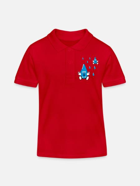 Petits amis goutte d’eau - Polo enfant bio Stanley/Stella - rouge