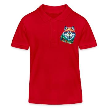 Loup - Polo enfant bio Stanley/Stella - rouge - Devant